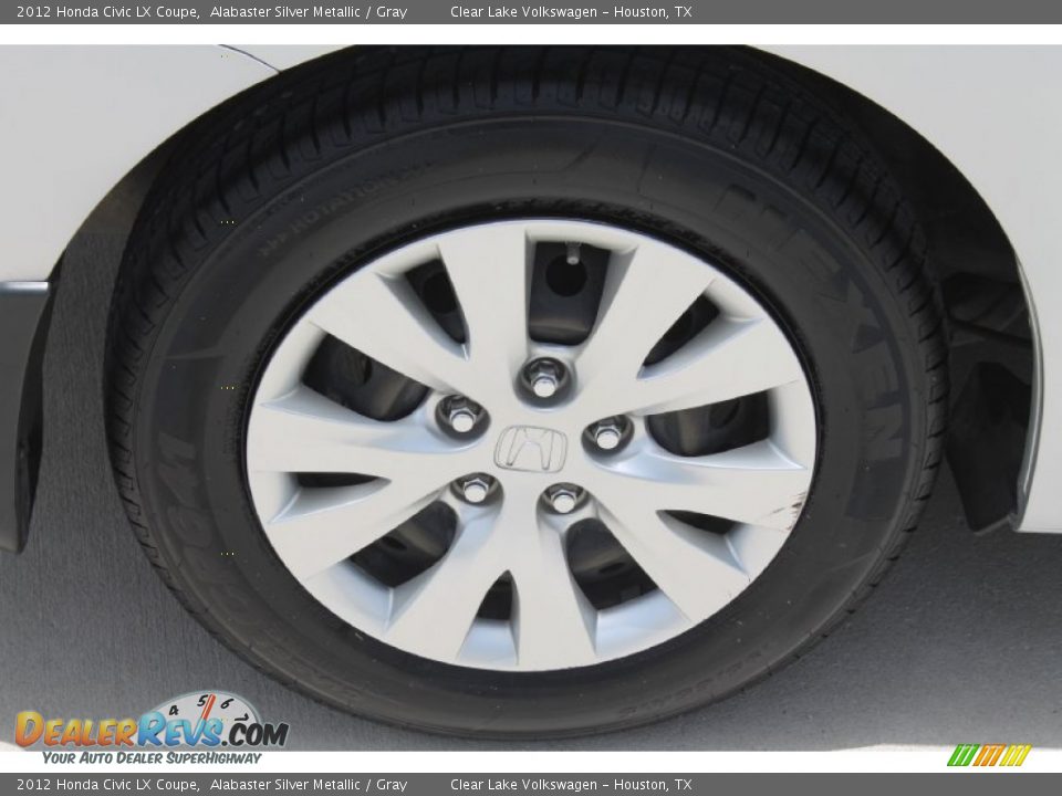 2012 Honda Civic LX Coupe Alabaster Silver Metallic / Gray Photo #11
