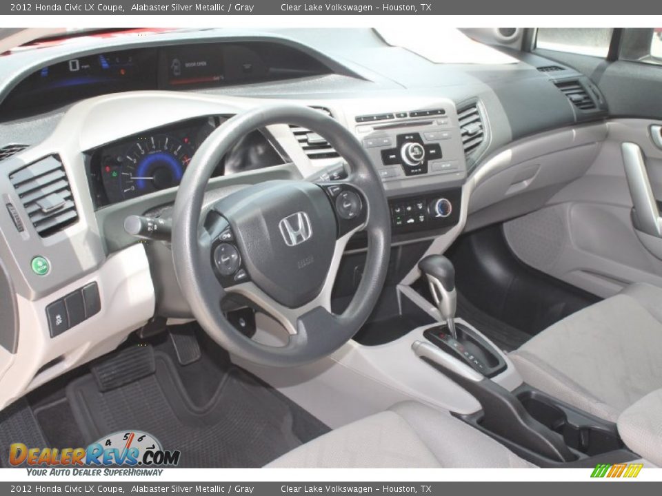 2012 Honda Civic LX Coupe Alabaster Silver Metallic / Gray Photo #14