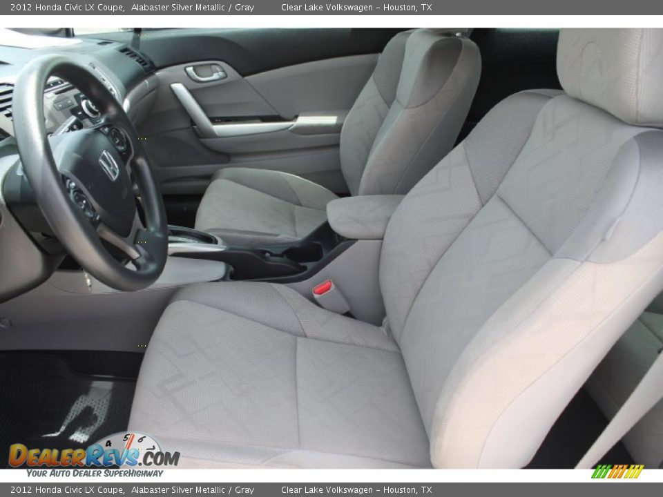 2012 Honda Civic LX Coupe Alabaster Silver Metallic / Gray Photo #15