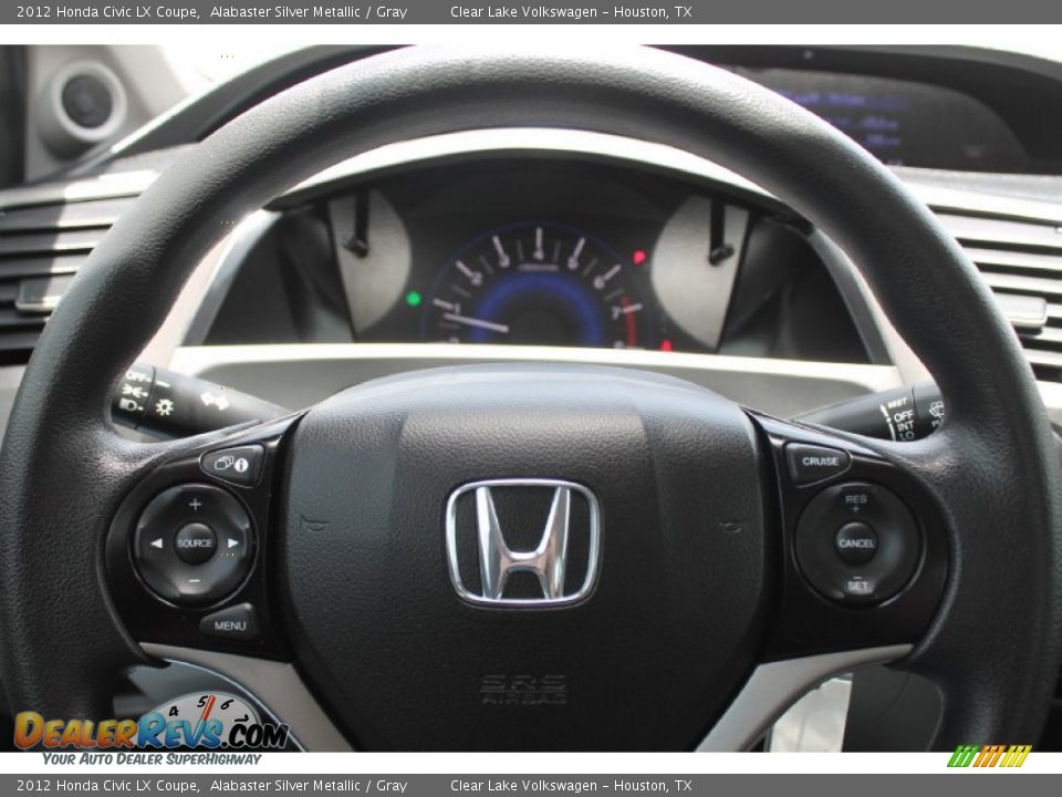 2012 Honda Civic LX Coupe Alabaster Silver Metallic / Gray Photo #21