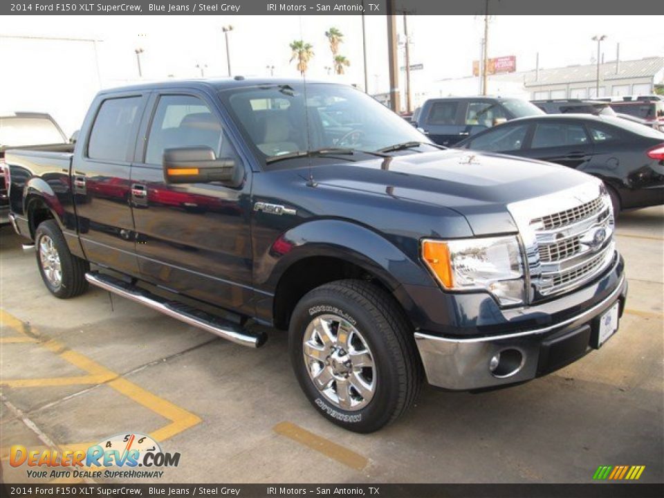 2014 Ford F150 XLT SuperCrew Blue Jeans / Steel Grey Photo #1