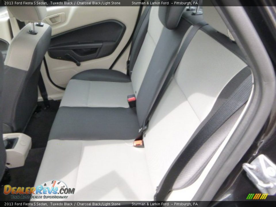 2013 Ford Fiesta S Sedan Tuxedo Black / Charcoal Black/Light Stone Photo #9