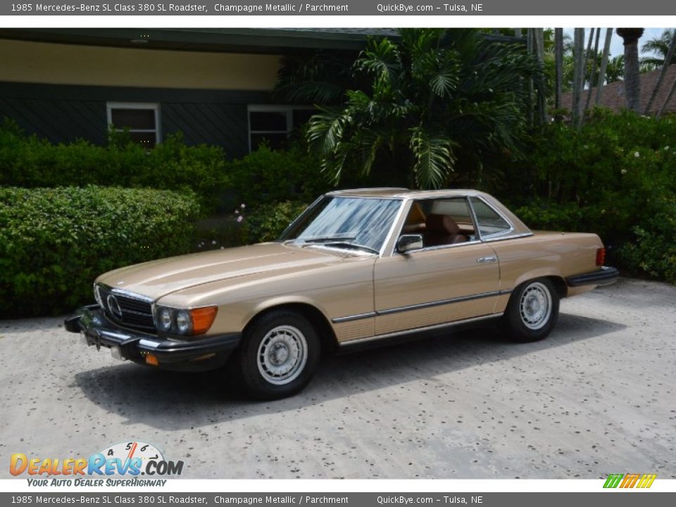 1985 Mercedes-Benz SL Class 380 SL Roadster Champagne Metallic / Parchment Photo #1