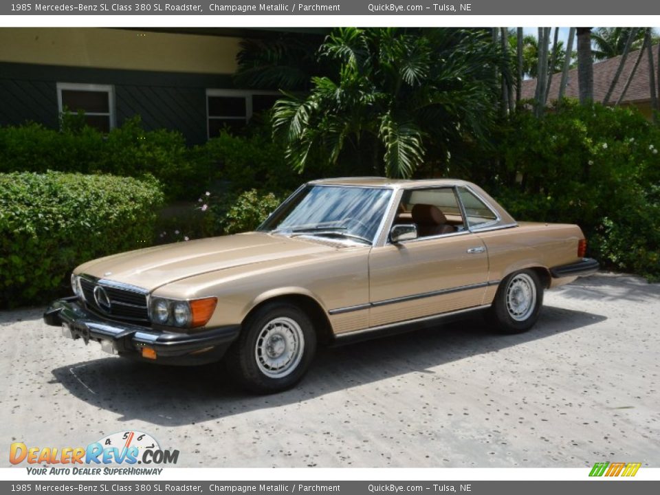 1985 Mercedes-Benz SL Class 380 SL Roadster Champagne Metallic / Parchment Photo #2