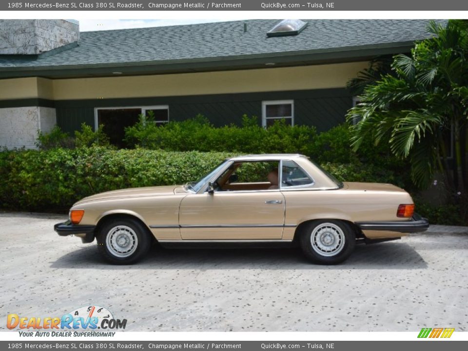 1985 Mercedes-Benz SL Class 380 SL Roadster Champagne Metallic / Parchment Photo #3
