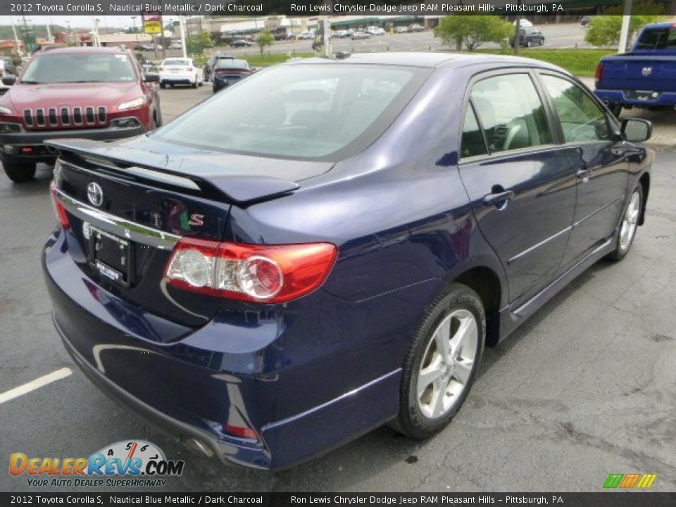 2012 Toyota Corolla S Nautical Blue Metallic / Dark Charcoal Photo #5