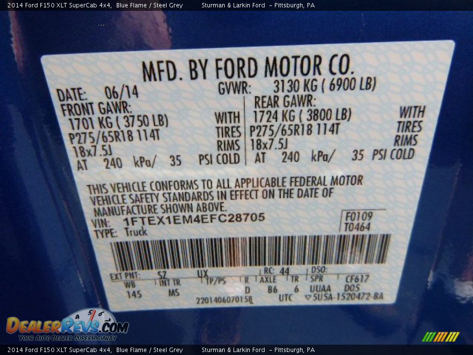 2014 Ford F150 XLT SuperCab 4x4 Blue Flame / Steel Grey Photo #14