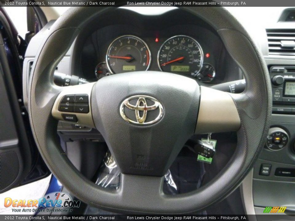 2012 Toyota Corolla S Nautical Blue Metallic / Dark Charcoal Photo #17