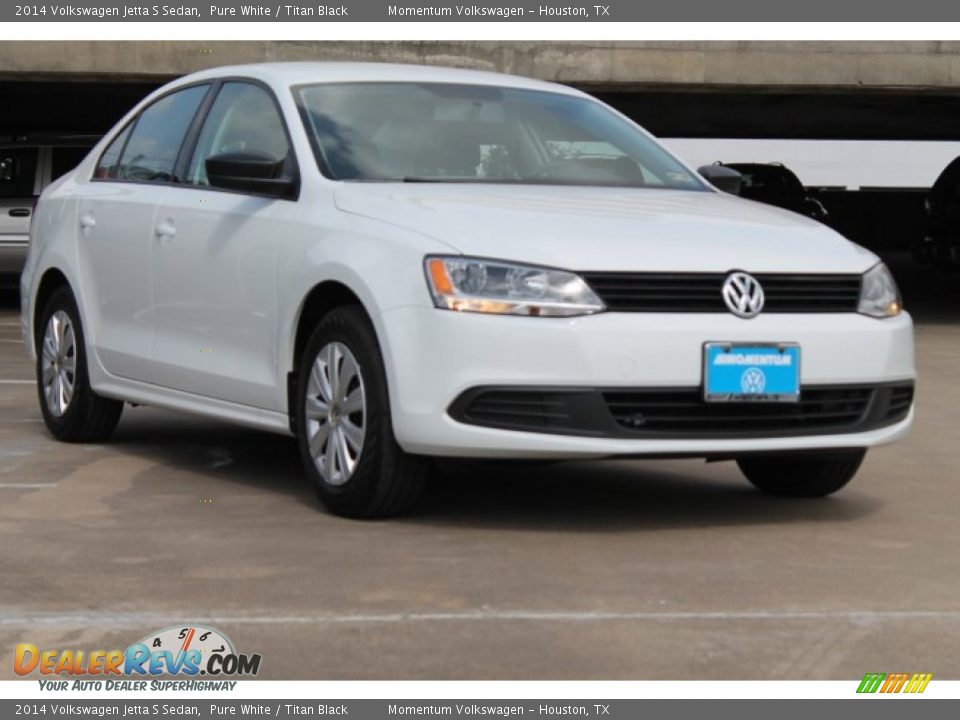 2014 Volkswagen Jetta S Sedan Pure White / Titan Black Photo #1