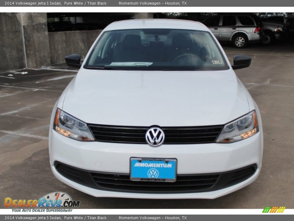 2014 Volkswagen Jetta S Sedan Pure White / Titan Black Photo #2