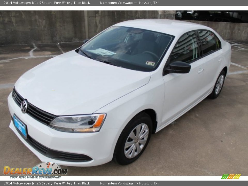2014 Volkswagen Jetta S Sedan Pure White / Titan Black Photo #3