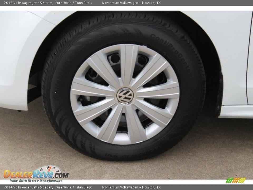 2014 Volkswagen Jetta S Sedan Pure White / Titan Black Photo #4