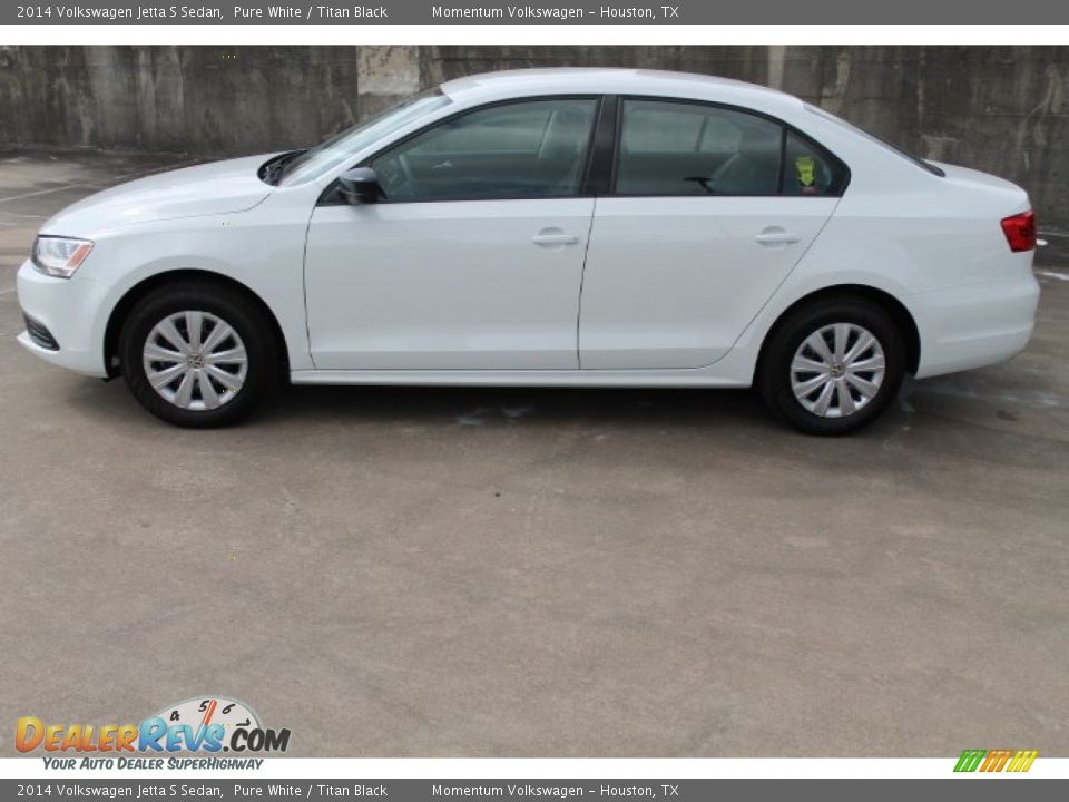 2014 Volkswagen Jetta S Sedan Pure White / Titan Black Photo #5