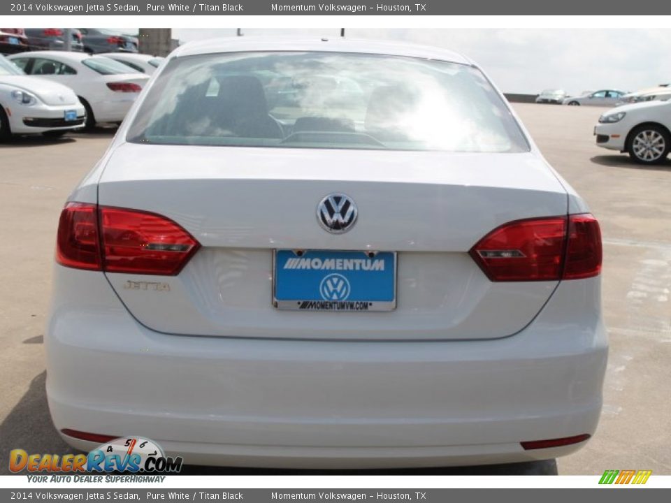 2014 Volkswagen Jetta S Sedan Pure White / Titan Black Photo #7
