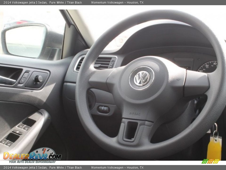 2014 Volkswagen Jetta S Sedan Pure White / Titan Black Photo #19