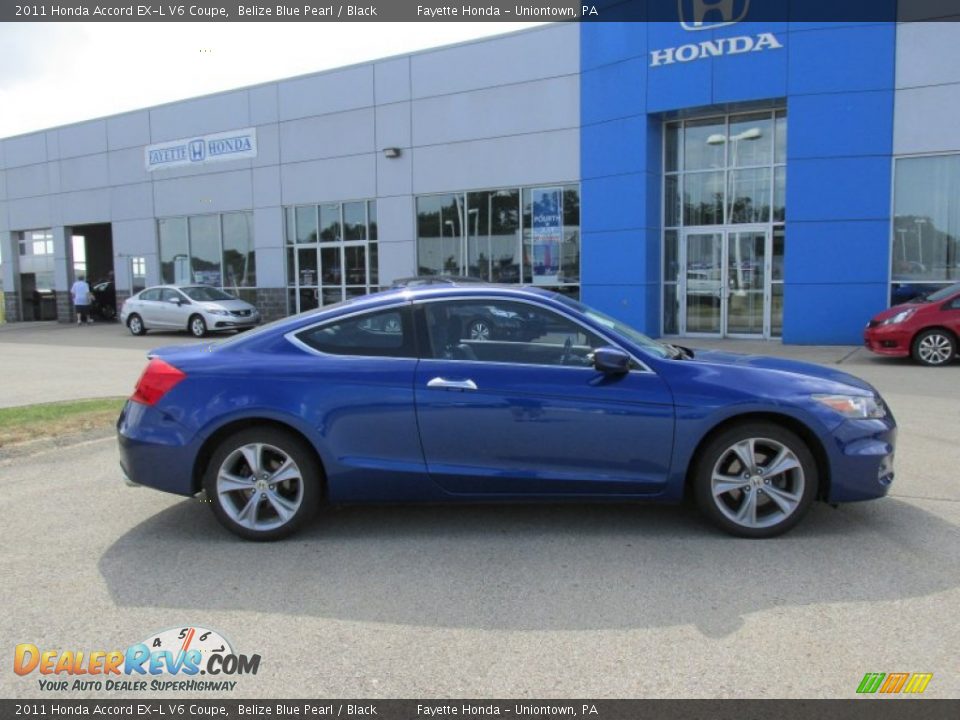 2011 Honda Accord EX-L V6 Coupe Belize Blue Pearl / Black Photo #2