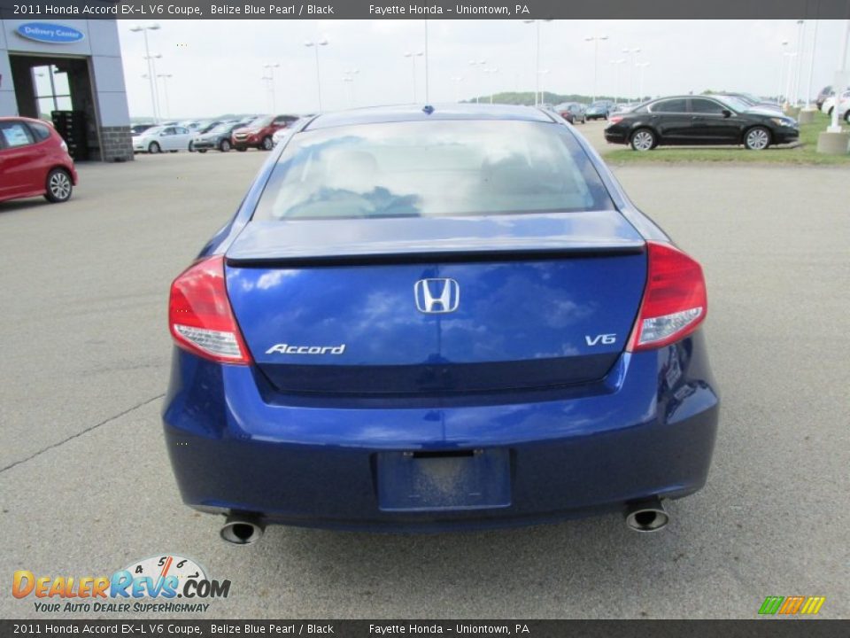 2011 Honda Accord EX-L V6 Coupe Belize Blue Pearl / Black Photo #3