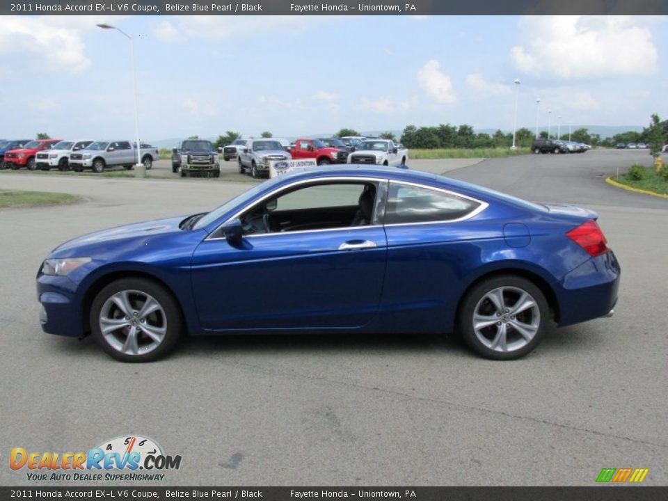 2011 Honda Accord EX-L V6 Coupe Belize Blue Pearl / Black Photo #4