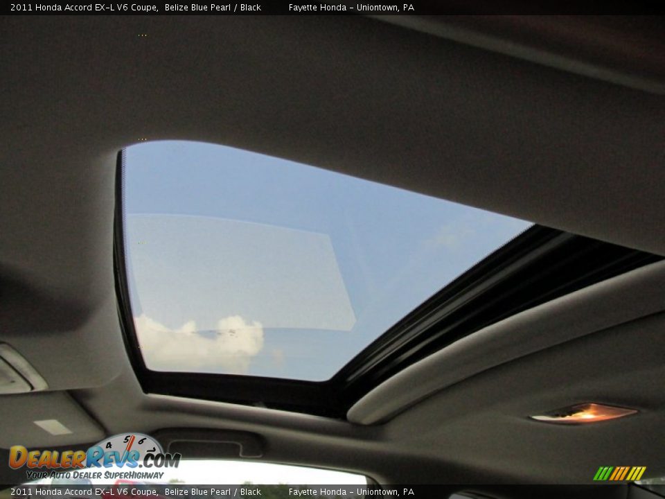 2011 Honda Accord EX-L V6 Coupe Belize Blue Pearl / Black Photo #10