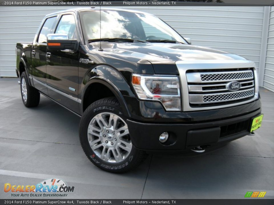 2014 Ford F150 Platinum SuperCrew 4x4 Tuxedo Black / Black Photo #1