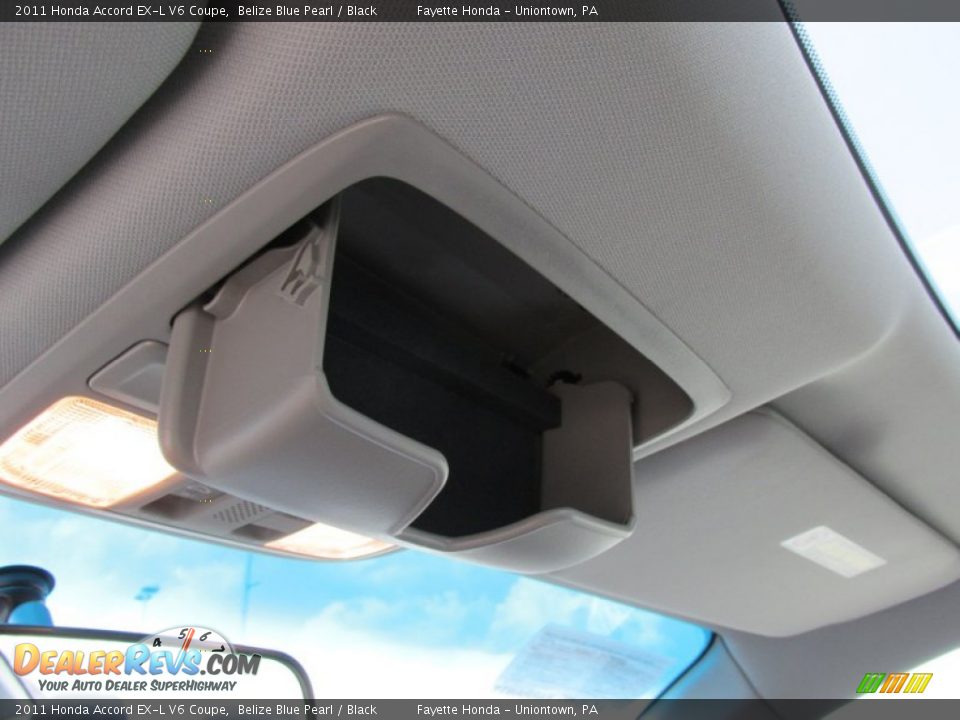 2011 Honda Accord EX-L V6 Coupe Belize Blue Pearl / Black Photo #14