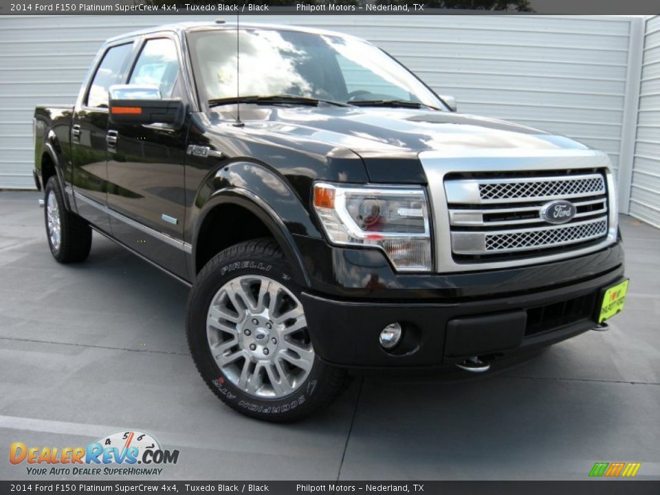2014 Ford F150 Platinum SuperCrew 4x4 Tuxedo Black / Black Photo #2
