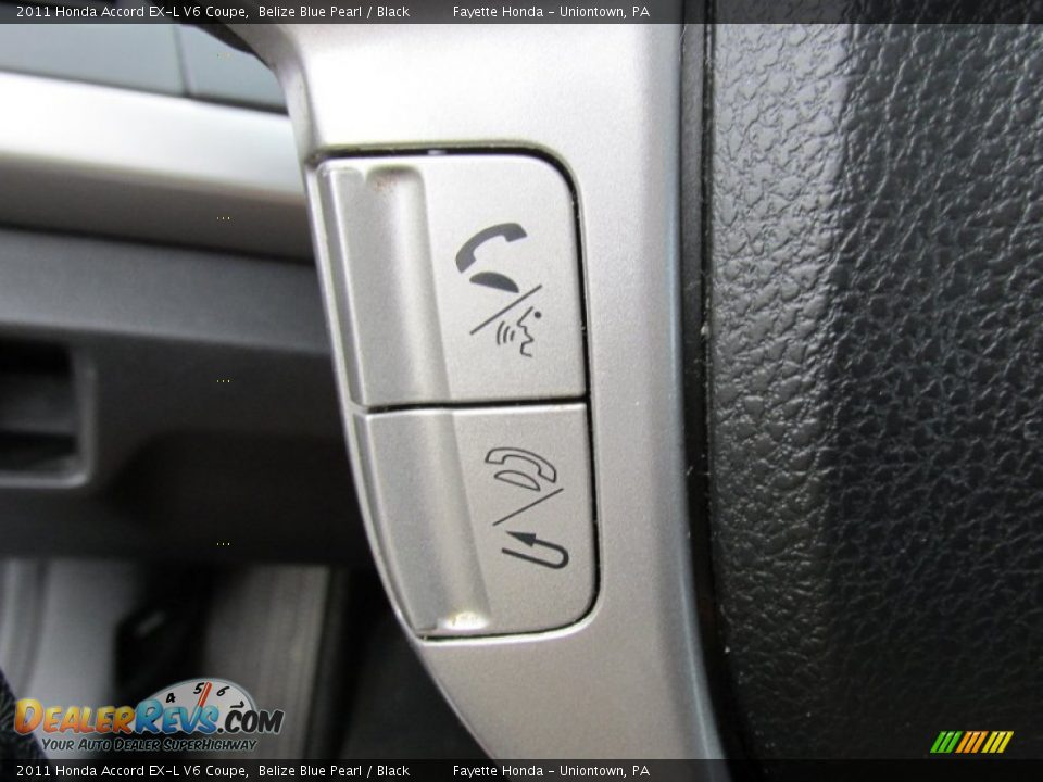 2011 Honda Accord EX-L V6 Coupe Belize Blue Pearl / Black Photo #15