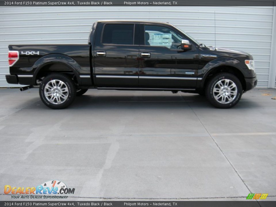 2014 Ford F150 Platinum SuperCrew 4x4 Tuxedo Black / Black Photo #3