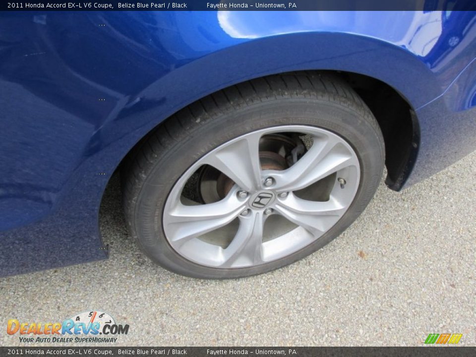 2011 Honda Accord EX-L V6 Coupe Belize Blue Pearl / Black Photo #16