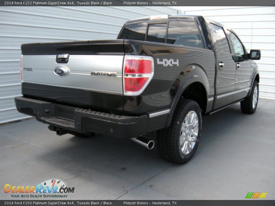 2014 Ford F150 Platinum SuperCrew 4x4 Tuxedo Black / Black Photo #4