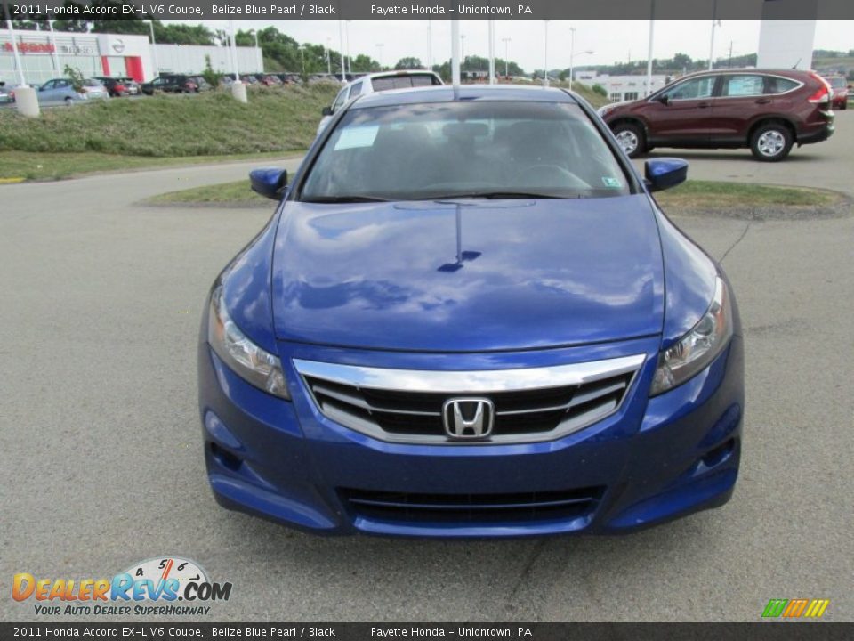 2011 Honda Accord EX-L V6 Coupe Belize Blue Pearl / Black Photo #19