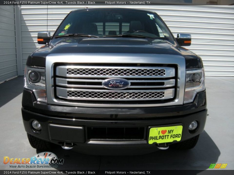 2014 Ford F150 Platinum SuperCrew 4x4 Tuxedo Black / Black Photo #8