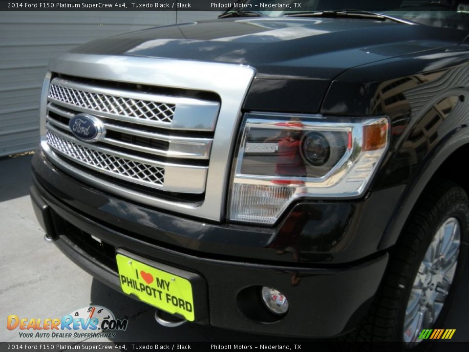 2014 Ford F150 Platinum SuperCrew 4x4 Tuxedo Black / Black Photo #10