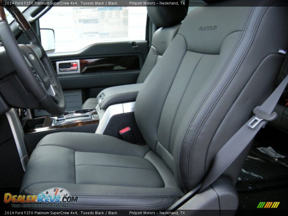 2014 Ford F150 Platinum SuperCrew 4x4 Tuxedo Black / Black Photo #28