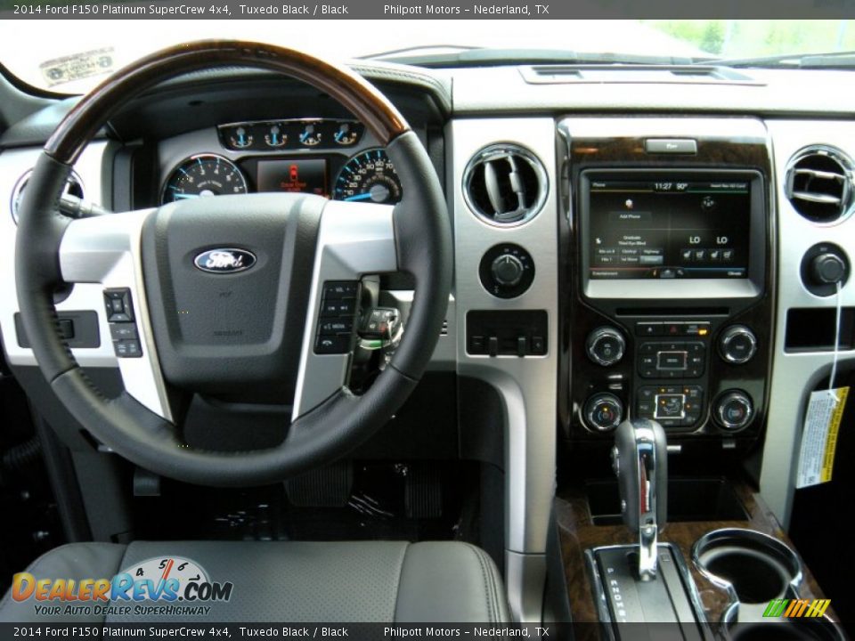 2014 Ford F150 Platinum SuperCrew 4x4 Tuxedo Black / Black Photo #31
