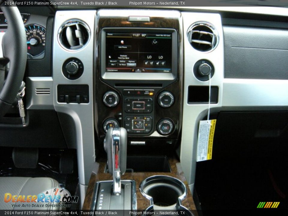 2014 Ford F150 Platinum SuperCrew 4x4 Tuxedo Black / Black Photo #32