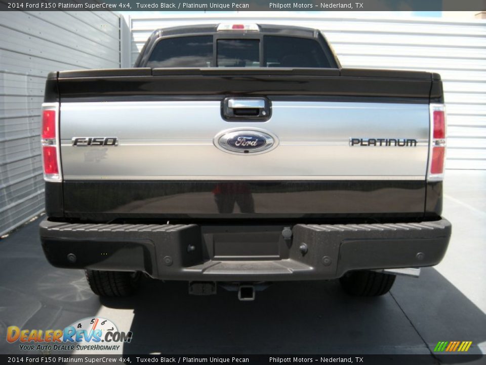 2014 Ford F150 Platinum SuperCrew 4x4 Tuxedo Black / Platinum Unique Pecan Photo #5