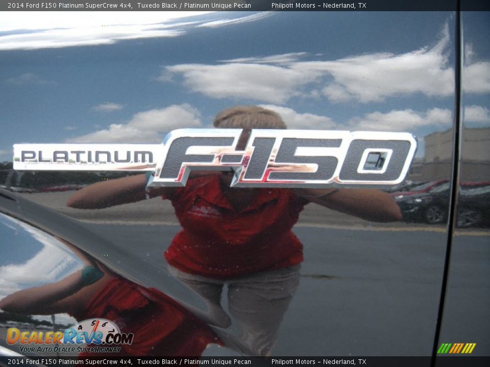 2014 Ford F150 Platinum SuperCrew 4x4 Tuxedo Black / Platinum Unique Pecan Photo #14
