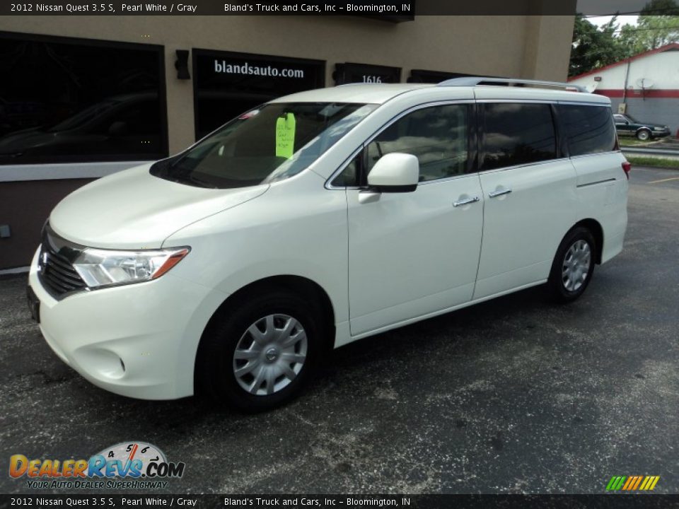 2012 Nissan Quest 3.5 S Pearl White / Gray Photo #1