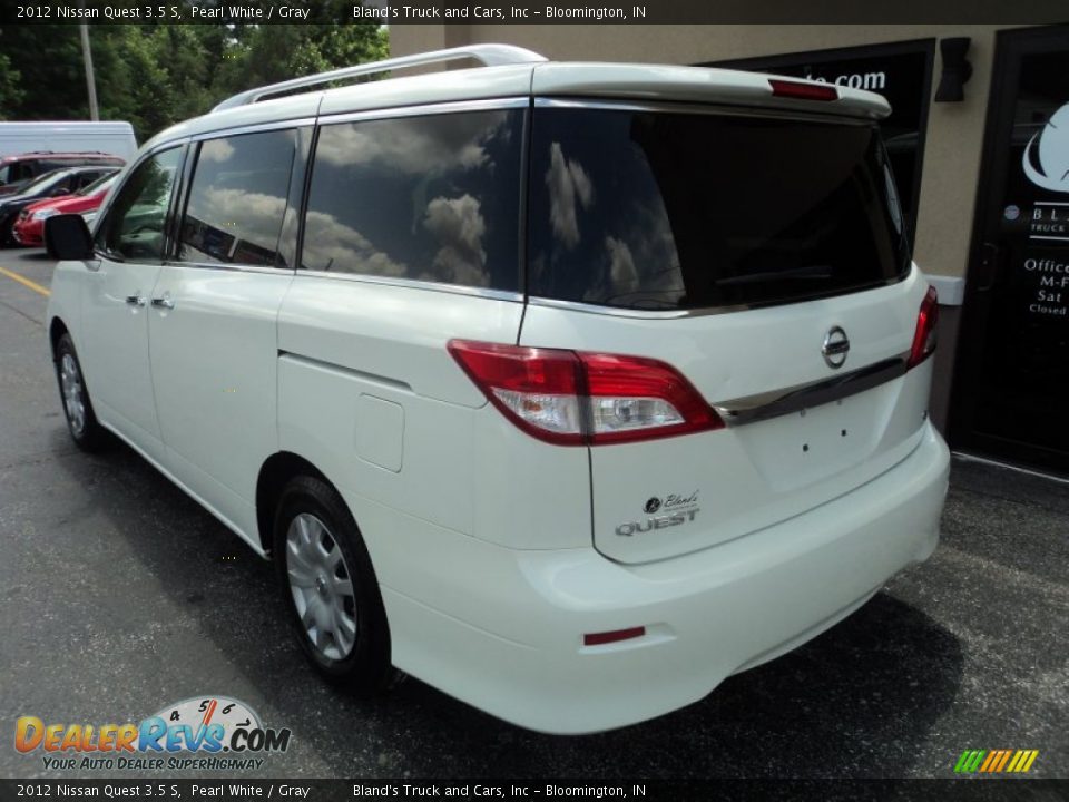 2012 Nissan Quest 3.5 S Pearl White / Gray Photo #2