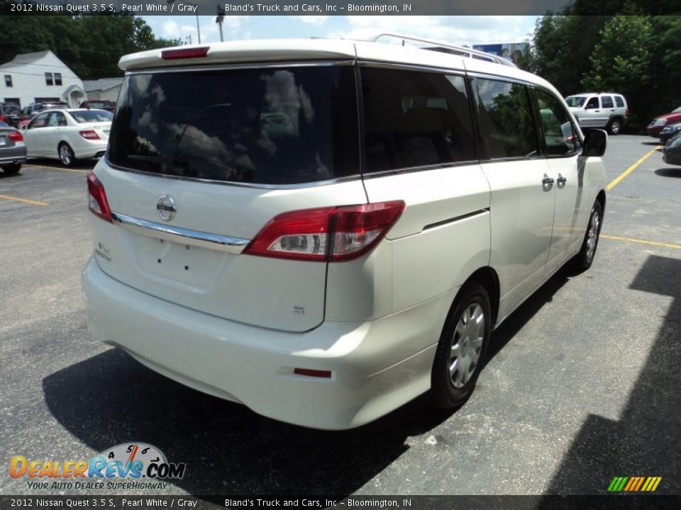 2012 Nissan Quest 3.5 S Pearl White / Gray Photo #3