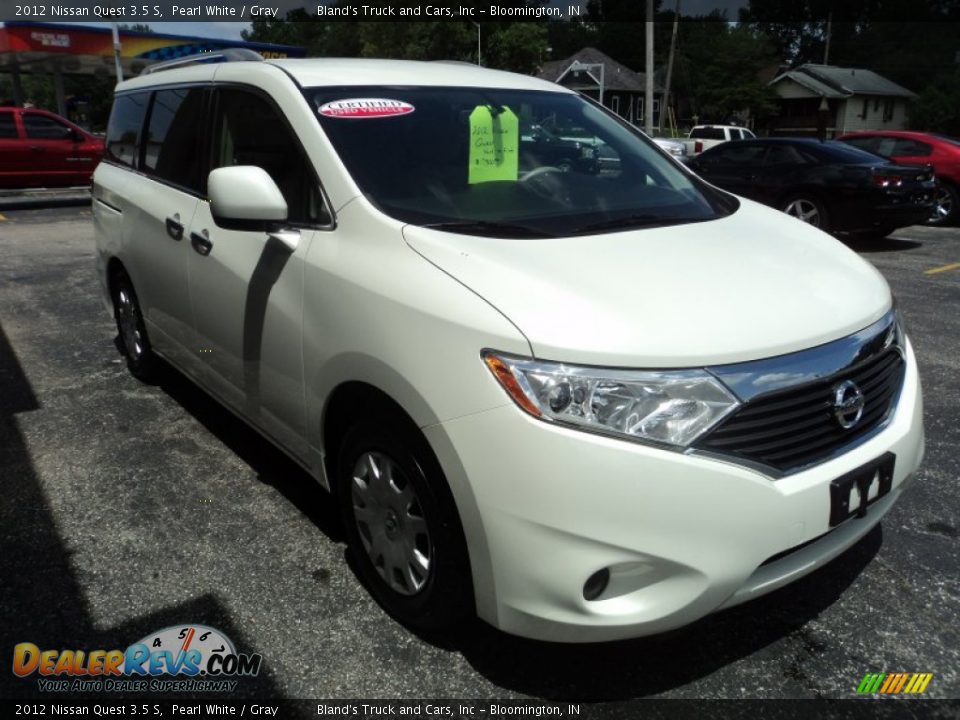 2012 Nissan Quest 3.5 S Pearl White / Gray Photo #4