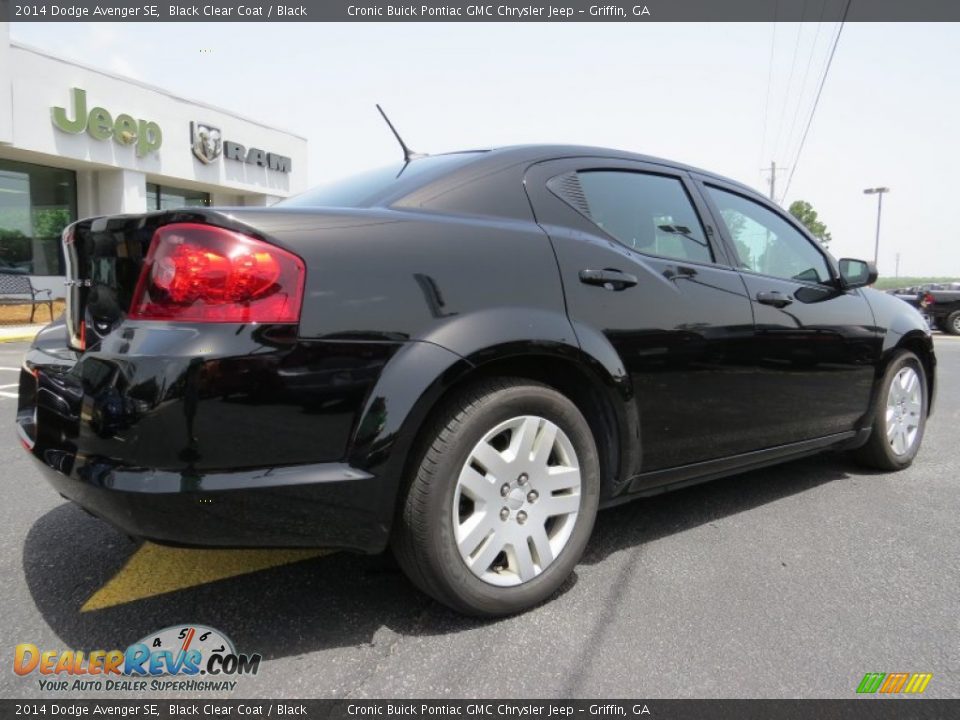 2014 Dodge Avenger SE Black Clear Coat / Black Photo #7