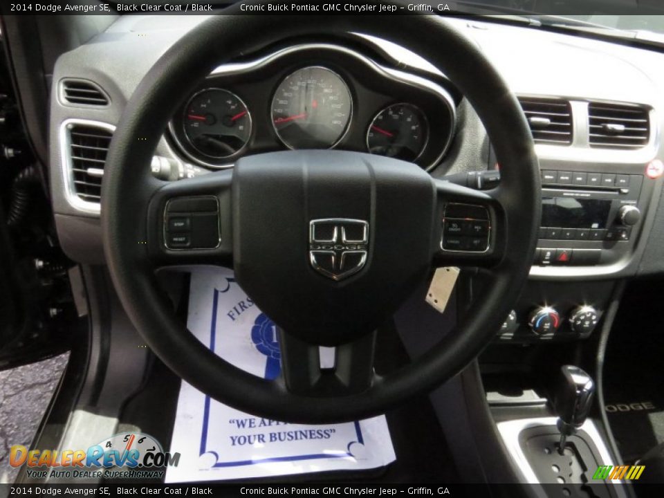2014 Dodge Avenger SE Black Clear Coat / Black Photo #10