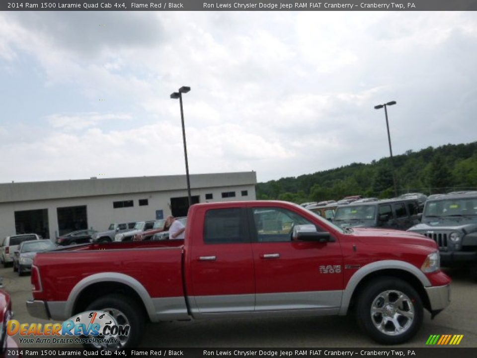 2014 Ram 1500 Laramie Quad Cab 4x4 Flame Red / Black Photo #5