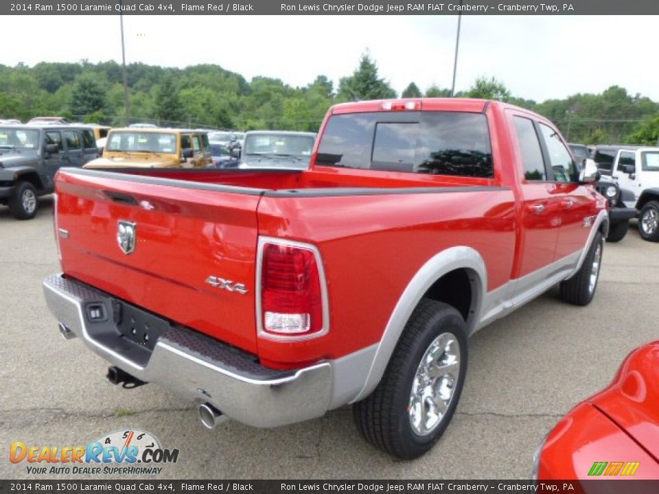 2014 Ram 1500 Laramie Quad Cab 4x4 Flame Red / Black Photo #6