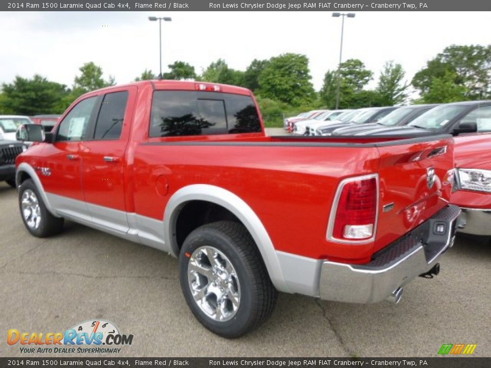 2014 Ram 1500 Laramie Quad Cab 4x4 Flame Red / Black Photo #8