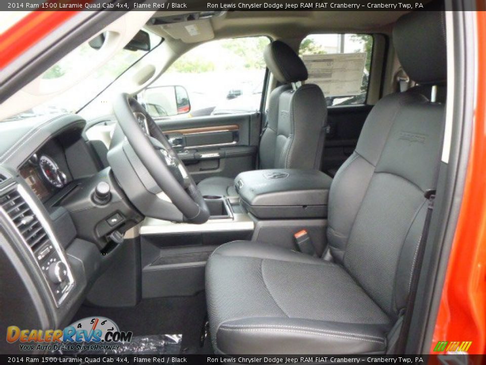 2014 Ram 1500 Laramie Quad Cab 4x4 Flame Red / Black Photo #10