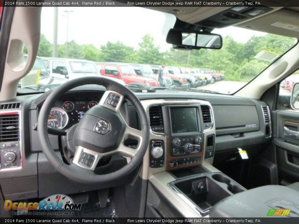 2014 Ram 1500 Laramie Quad Cab 4x4 Flame Red / Black Photo #12