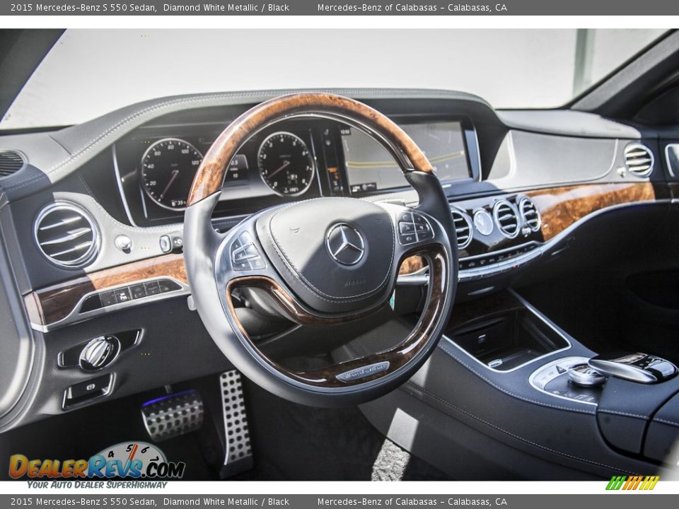 2015 Mercedes-Benz S 550 Sedan Diamond White Metallic / Black Photo #5